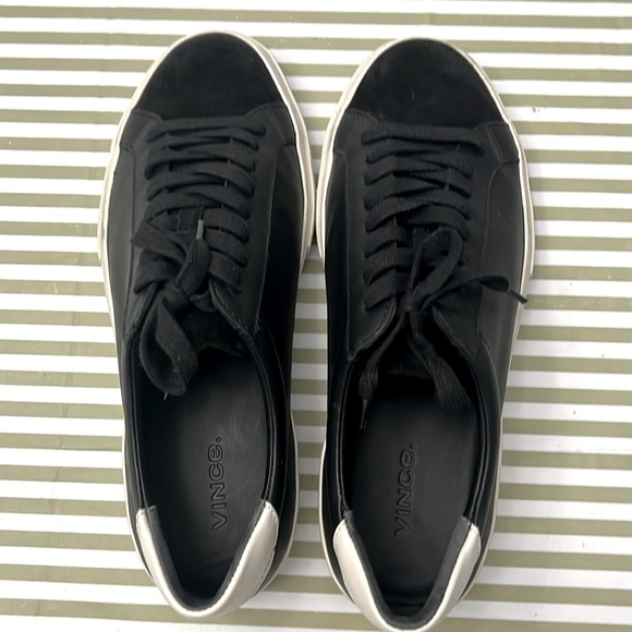 ❗️FINAL❗️VINCE Men’s FULTON Black Leather 🔴🔴 - Picture 2 of 8